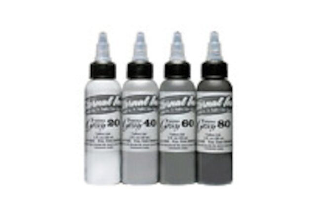 ETERNAL Tattoo Inks 4 Colors Neutral Gray wash SET for Black & Shades 1/2 oz