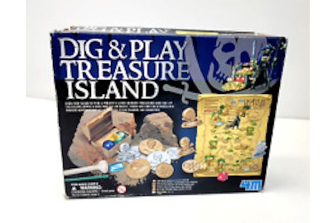 Dig and Play Treasure Island Game and Buried Treasure Play Set 4M NEW Open Box
