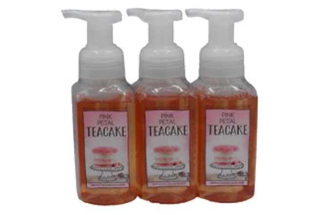 3pc Bath & Body Works PINK PETAL TEACAKE GENTLE FOAMING HAND SOAP