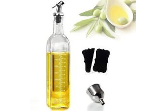 Olive Oil Dispenser 17 oz Vinegar and Olive Oil Bottle Dispenser 500 ml Oil B...