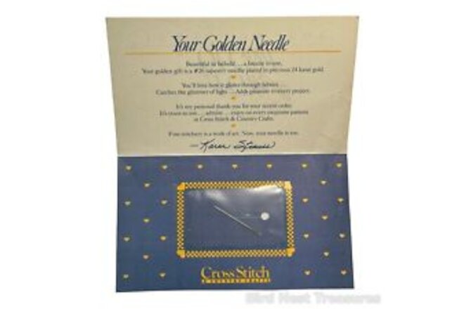 1980s GIFT OF GOLD 24k #26 Tapestry Needle—Gift from CrossStitch Country Crafts