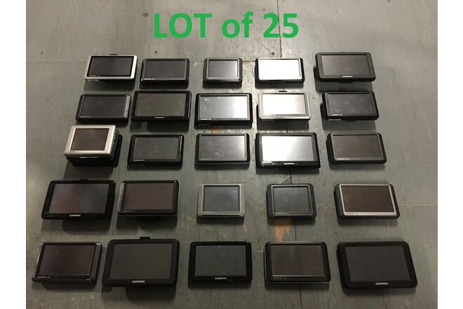 Lot of 25 Various Garmin GPS Units - All Working Great!! - Free Shipping!!