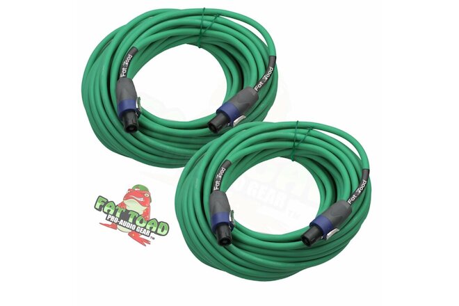 Speakon Cables 50 FT 2 PACK 12 AWG Wires –FAT TOAD Speaker Cords Pro Audio Stage