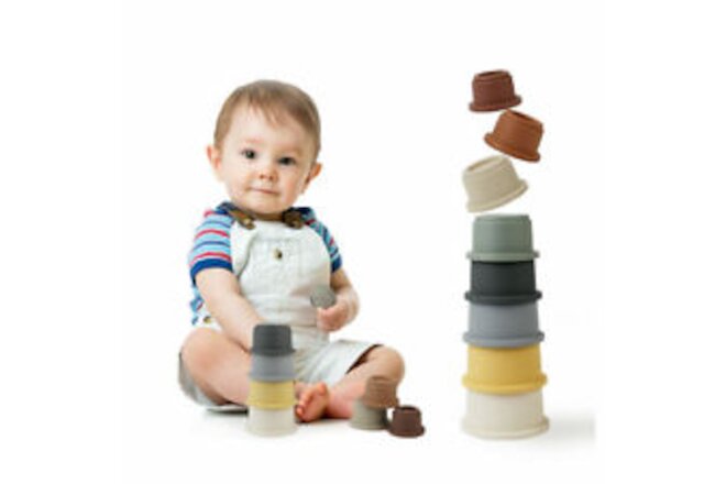7pcs Baby Building Cup Toys Kids Stacking Cups Bath Toy Building Toy Bath Toys