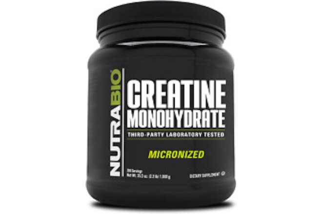 NutraBio Creatine Monohydrate 1000g Unflavored Supplement
