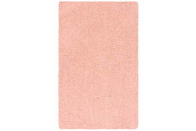 Transitional Solid Blush Indoor Youth Shag Area Rug, 3' x 4'8"