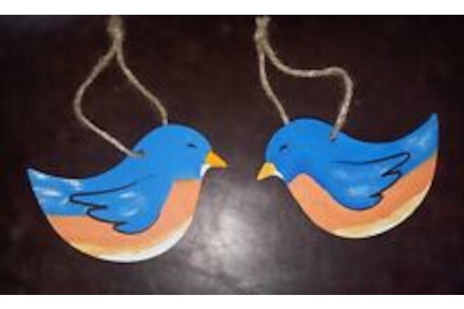 Bluebird Ornaments, Set Of 2