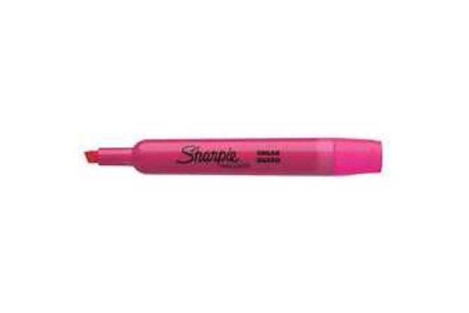 Sharpie Accent Smear Guard Tank Style Highlighter, Chisel Tip, Fluorescent Pink,