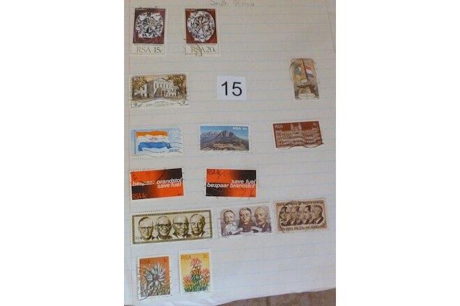 SOUTH AFRICA 14 POSTAGE STAMPS Presidents SA Flag Cullinan Diamonds UCT 50 years