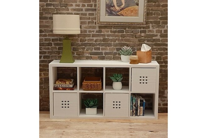 ✅mini IKEA KALLAX 2x4 shelf FURNITURE accessory HOUSE diorama 1/6 for BARBIE