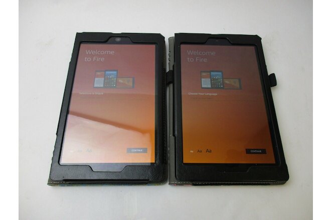 LOT OF 2 Amazon Fire HD 8 (7th Gen) 8" 16GB, Wi-Fi Tablet - Black