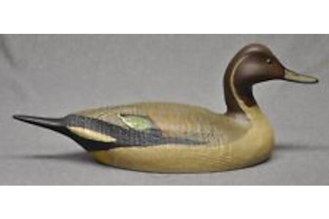PINTAIL drake duck decoy wood, carved, glass eyes, original paint WMW # 2