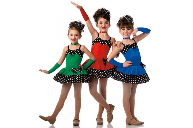 Lot of 5 A Wink & A Smile ROYAL BLUE Child X-Large Dance Costume Jazz & Tap New