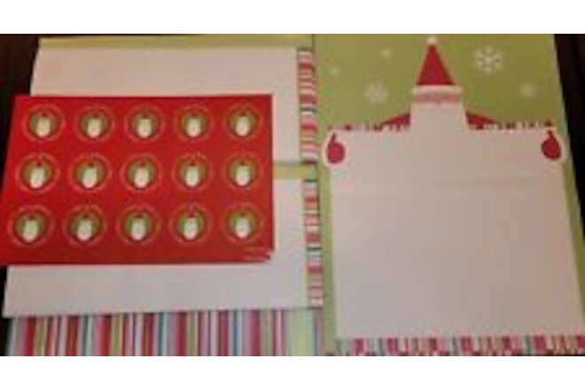 Christmas Stationary Paper Santa Holiday Laser Ink Jet Stickers Envelopes 2 Sets