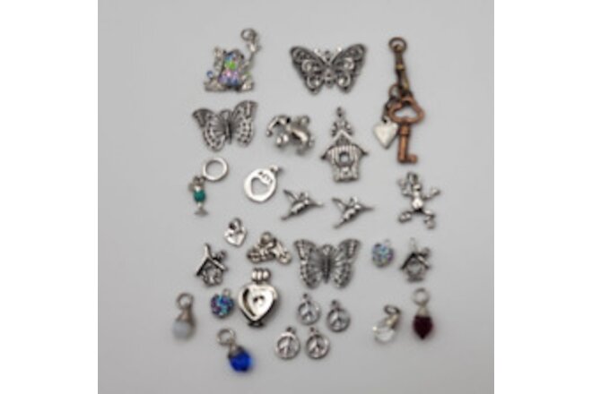 Metal Miscellaneous Charms For Jewelry Earrings Necklace - Lot of 27