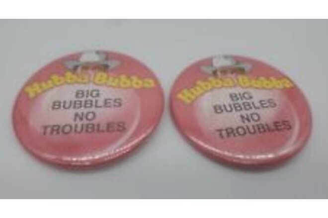 Lot of 2 Vintage Hubba Bubba Advertising Pins