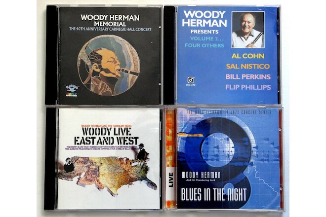 4 Woody Herman CDs - Memorial_Volume 2_East and West_Blues in the Night