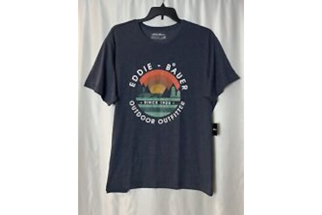 Eddie Bouer Men’s Short Sleeve Cotton USA Horizon Sunset Graphic T-Shirt Sz XXL