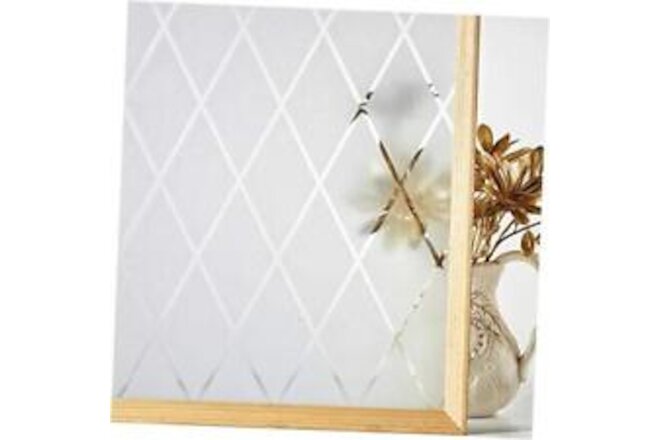Lattice Frosted Window Film Window Privacy 17.7"x78.7" (45x200cm) Pure Frosted