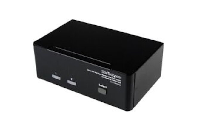 Startech 2 Port DVI VGA Dual Monitor KVM Switch USB with Audio & USB 2.0 Hub