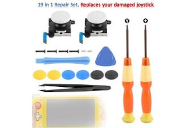 19in1 Repair Set 3D Analog Sensor Stick + Tool Fit for Switch Lite Joystick