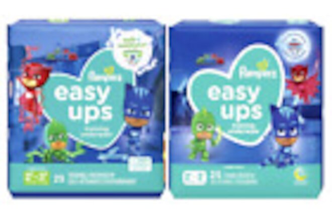 Pampers Easy Ups Training Underwear PJ Mask 2T-3T(16lbs-34lbs)25ct-Lot of 2=50Ct