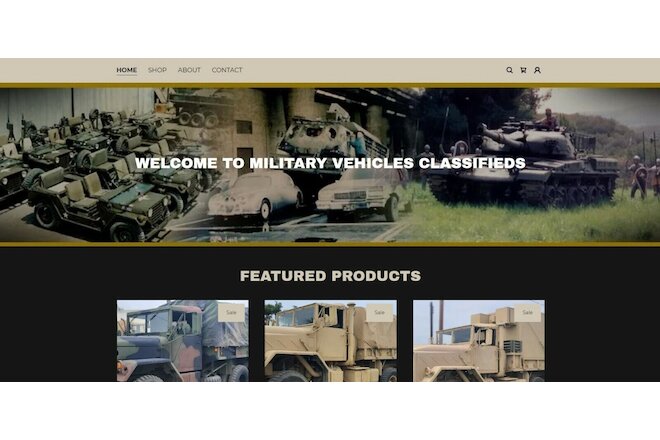 MILITARY VEHICLES CLASSIFIEDS DOMAIN URL WEBSITE FOR SALE BUSINESS MAKE MONEY!