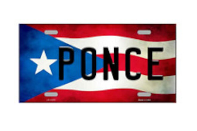 Flag PONCE License Plate