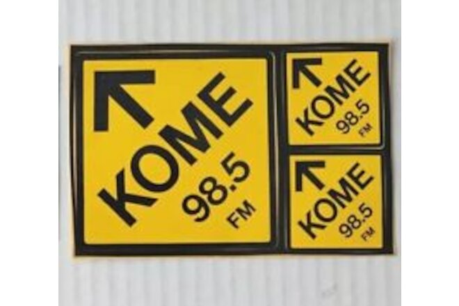 KOME 98.5 Decal Sticker Vintage 80's Radio Station San Jose RARE L@@K!