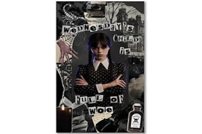 2022 Wednesday Poster 12x18 Jenna Ortega The Addams Family Full of Woe