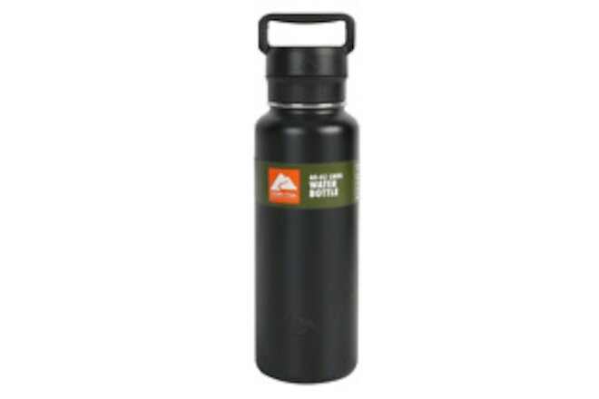 Ozark Trail 40 fl oz Insulated Stainless Steel Water Bottle Twist Cap Black
