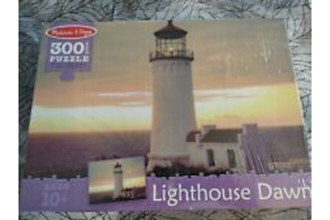Melissa & Doug 300 Piece Puzzle (Lighthouse Dawn) 26.50” x 19.25” sealed