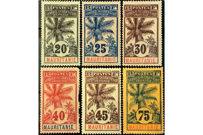 MAURITANIE 1906-1907: EXCELLENT STAMPS MINT+USED HI CAT VAL (Micda V Collection)