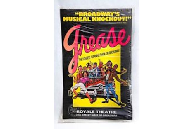 Vintage  Original Broadway Poster 1st Edition Grease Royal Theatre Broadway