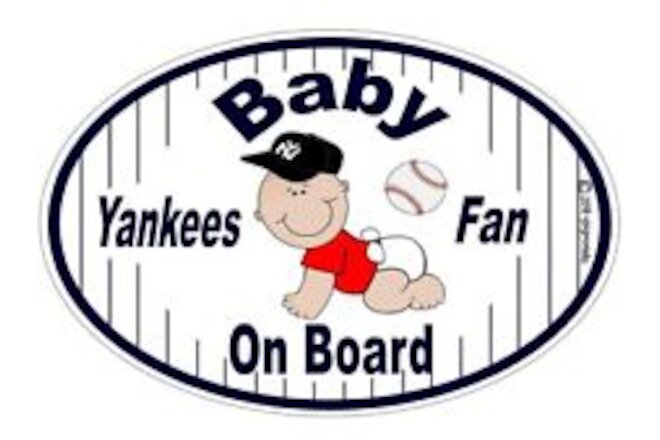 Baseball Opening Day Sale 3 NY Yankees Baby on Board Car Refrigerator Magnets