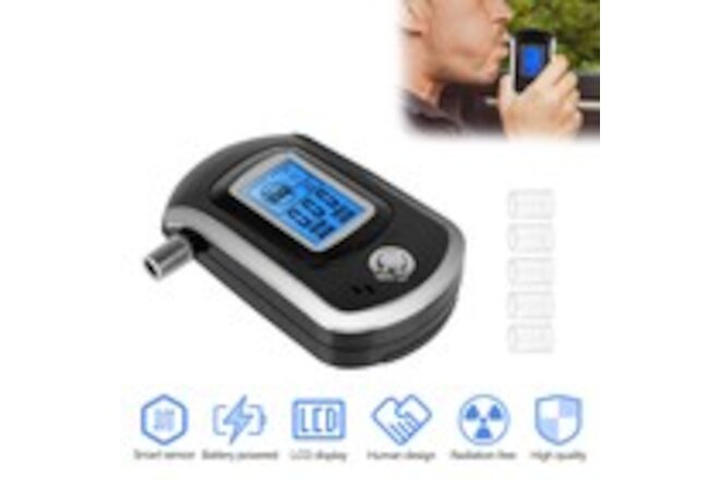 Advance Police Digital Breath Alcohol Tester LCD Breathalyzer Analyzer Detector