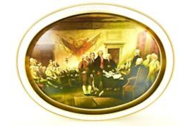 Fabcraft Bicentennial Signing of Declaration of Independence Vintage Tin Tray