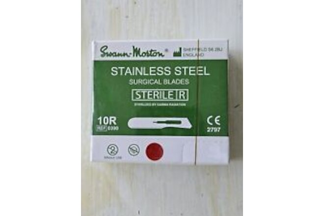 Swann-Morton #10R Sterile Surgical Blades (pack of 100) Brand New Sealed.