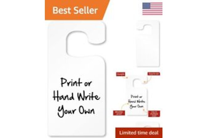 Blank Write-on/Printable Parking Permit Hang Tags - 7 x 3.5 inch, 25 Pack