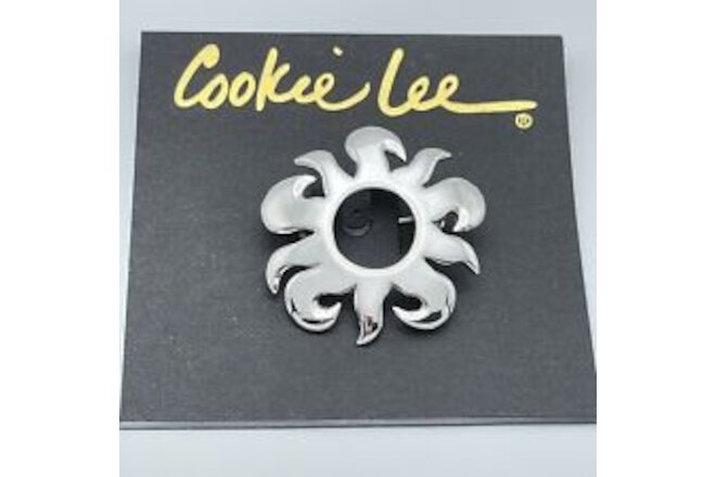 Cookie Lee Brooch Fiery Sun Burst Best Day Even Pin Wig Wag Sunshine 1.5"  NEW