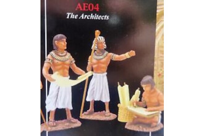 king &country AE04 54mm Ancient Egyptian architects 3 figures + MIB oop
