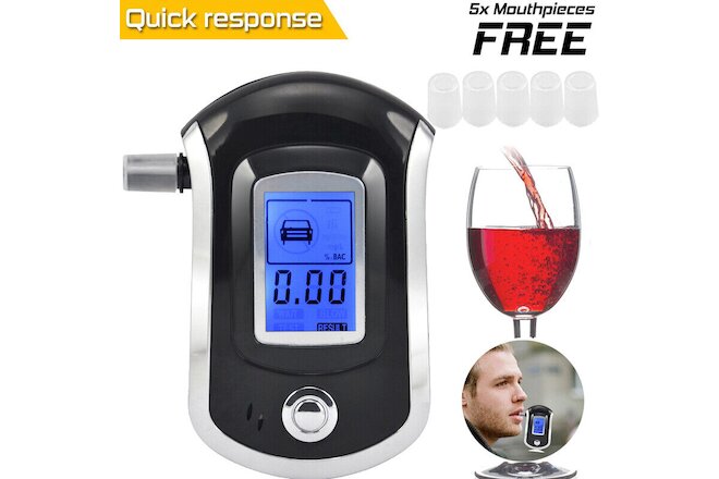 Advanced LCD Police Digital Breath Alcohol Tester Breathalyzer Analyzer Detector