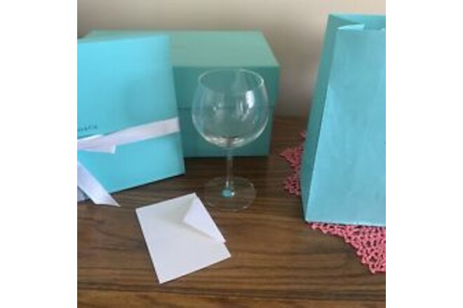 Tiffany & Co Wine Lovers Gift Set New Glass Bag Tissue Card Box Vintage Stock