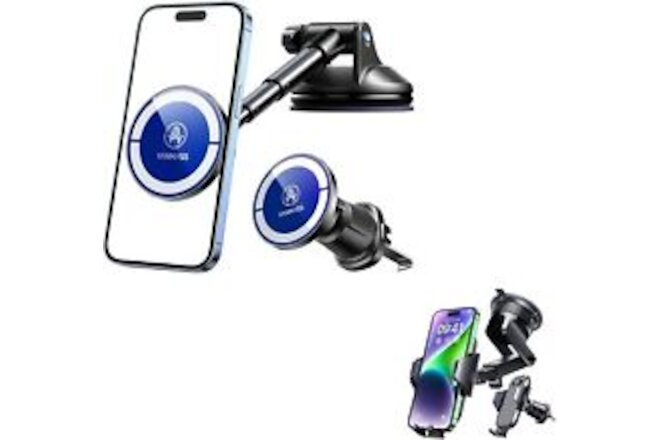 Military Grade Magnetic Cell Phone Holder for Car 2024 New Magnet for Suction