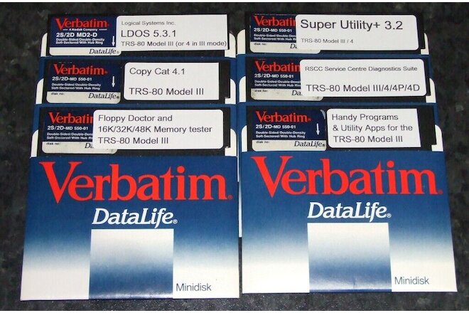 6 Disks of Diagnostics & handy programs for TRS-80 Model III restorers repairers