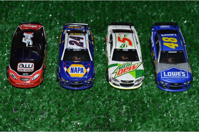 CLEAN! AW Auto World NASCAR Super lll HO Slot Car Lot of 4 Cars Track Tested