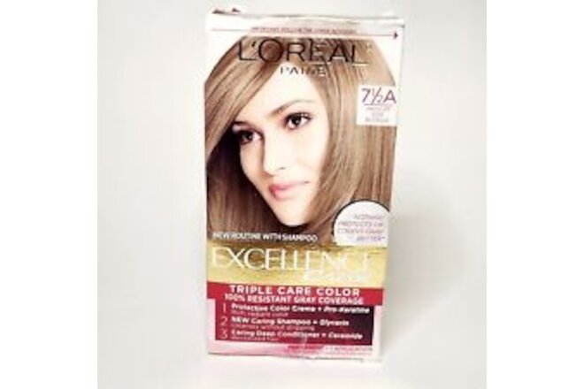 Loreal Excellence Creme Hair Color #7 1/2A MEDIUM ASH BLONDE