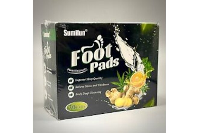 Foot Pads Body Toxins Feet Slimming Deep Cleansing Herbal 1PK x30 Pads Exp 10/25