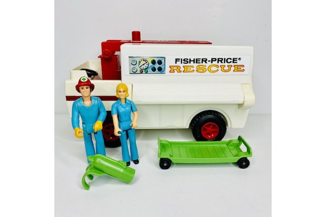 Vintage 1975 Fisher-Price Adventure People Rescue Truck #303 - Complete; READ