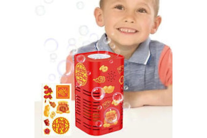 Electric Bubble Machine With Firework Sound Light Automatic Bubble Blower Kid To
